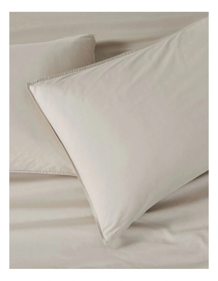 GIOIA CASA Vintage Washed Cotton Standard Pillowcases in Natural 2 Pack image 5