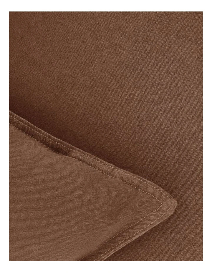 GIOIA CASA Linen-Cotton European Pillowcases in Cocoa Brown 2 Pack image 4