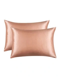 GIOIA CASA Mulberry Silk Pillowcases in Copper 2 Pack