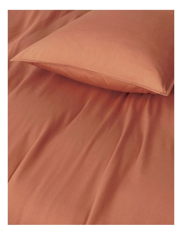 GIOIA CASA Vintage Washed Cotton Standard Pillowcases in Brick 2 Pack image 4