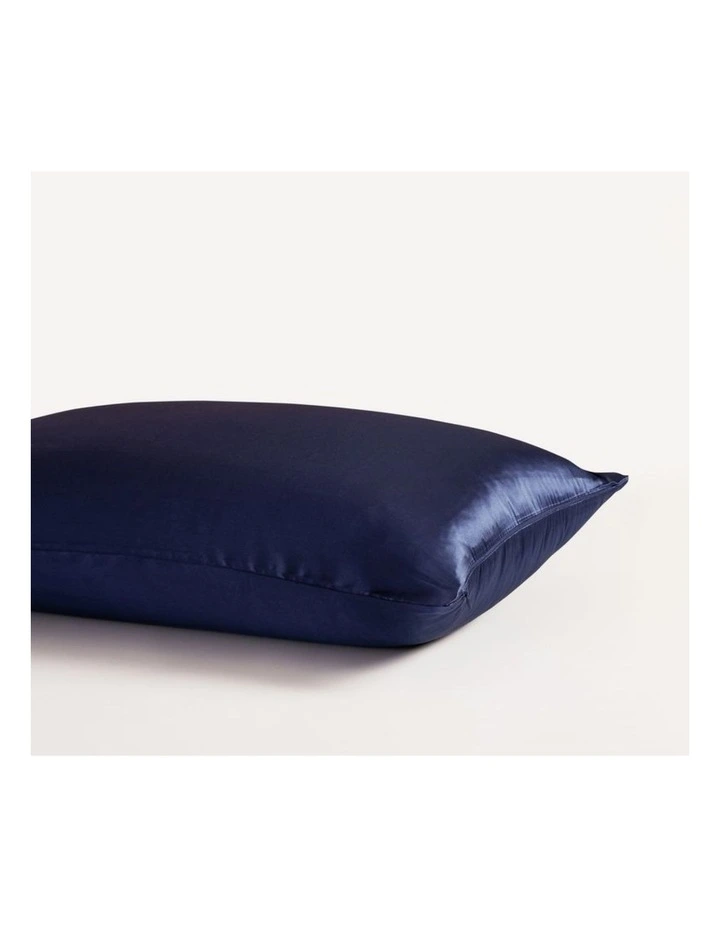 GIOIA CASA Mulberry Silk Pillowcase in Navy Blue image 2