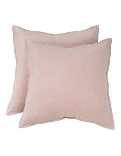 GIOIA CASA Linen-Cotton European Pillowcases in Pink 2 Pack