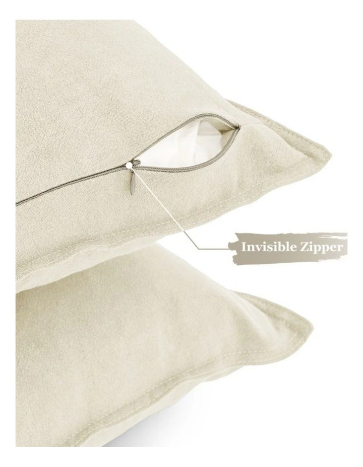GIOIA CASA Linen-Cotton European Pillowcases in Linen 2 Pack image 4
