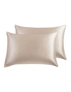 GIOIA CASA Mulberry Silk Pillowcases in Champagne 2 Pack