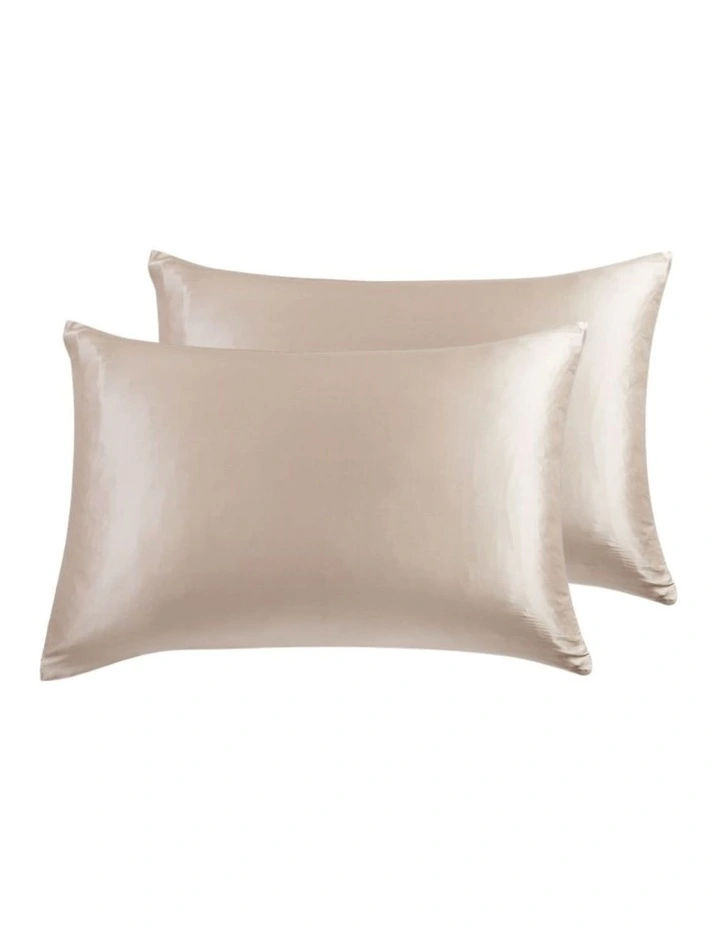 GIOIA CASA Mulberry Silk Pillowcases in Champagne 2 Pack image 1