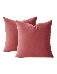 GIOIA CASA Velvet European Pillowcases in Marsala 2 Pack