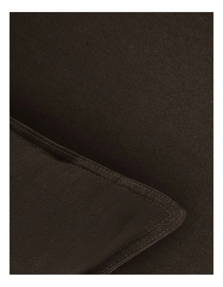 GIOIA CASA Linen-Cotton European Pillowcases in Dark Brown 2 Pack image 4