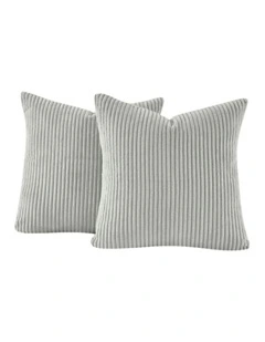GIOIA CASA Corduroy Velvet European Pillowcases in Light Grey 2 Pack