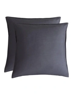 GIOIA CASA Bamboo Microfibre European Pillowcases in Charcoal 2 Pack