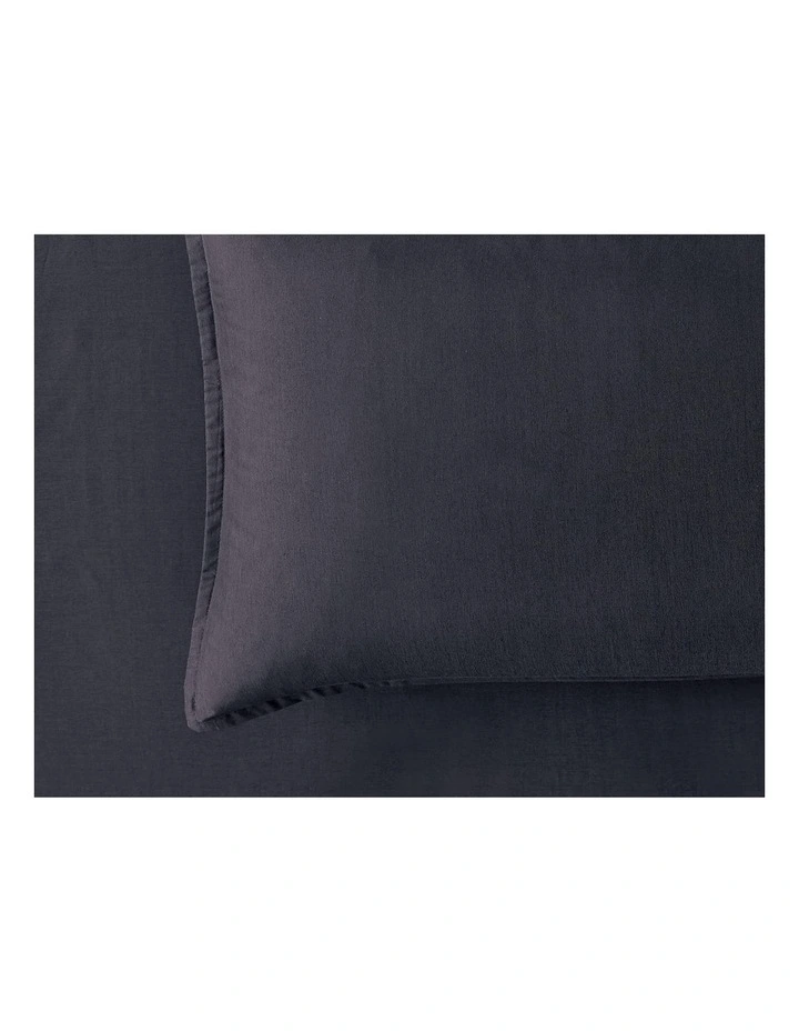 GIOIA CASA Bamboo Microfibre European Pillowcases in Charcoal 2 Pack image 3