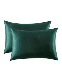 GIOIA CASA Mulberry Silk Pillowcases in Emerald Green 2 Pack
