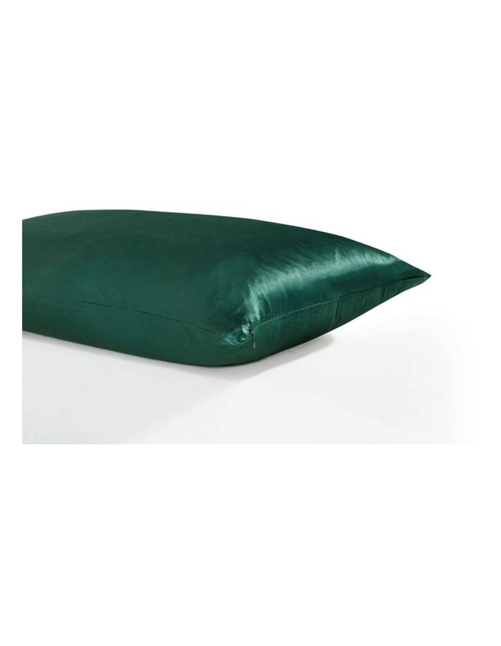 GIOIA CASA Mulberry Silk Pillowcases in Emerald Green 2 Pack image 2