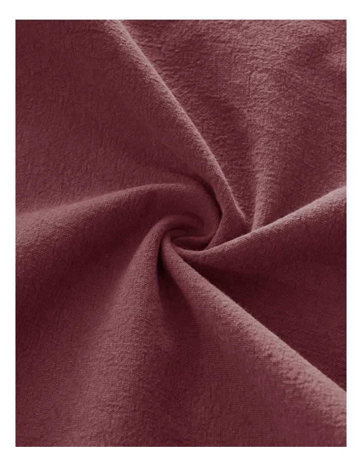 GIOIA CASA Linen-Cotton European Pillowcases in Burgundy 2 Pack image 4