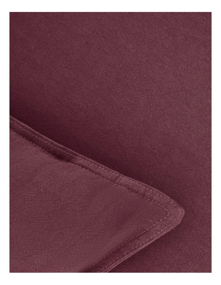 GIOIA CASA Linen-Cotton European Pillowcases in Burgundy 2 Pack image 5