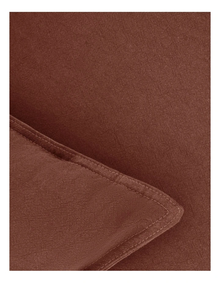 GIOIA CASA Linen-Cotton European Pillowcases in Brick 2 Pack image 3
