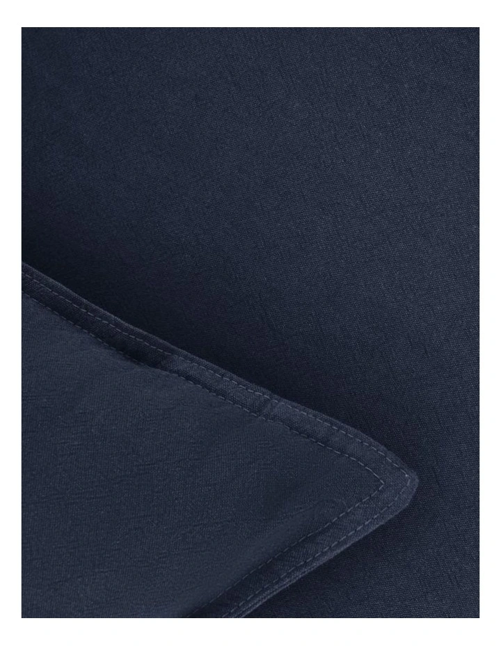 GIOIA CASA Linen-Cotton European Pillowcases in Navy Blue 2 Pack image 3