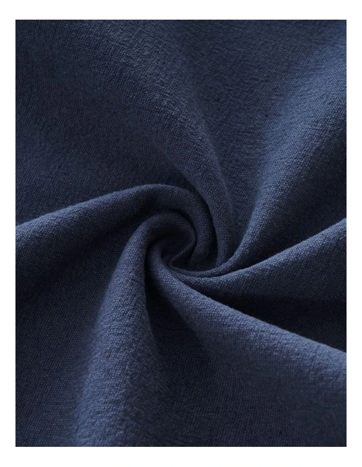 GIOIA CASA Linen-Cotton European Pillowcases in Navy Blue 2 Pack image 4