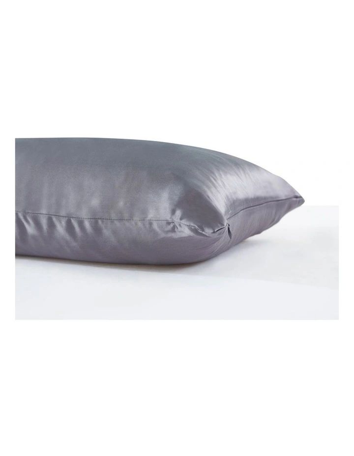 GIOIA CASA Mulberry Silk Pillowcases in Charcoal 2 Pack image 2