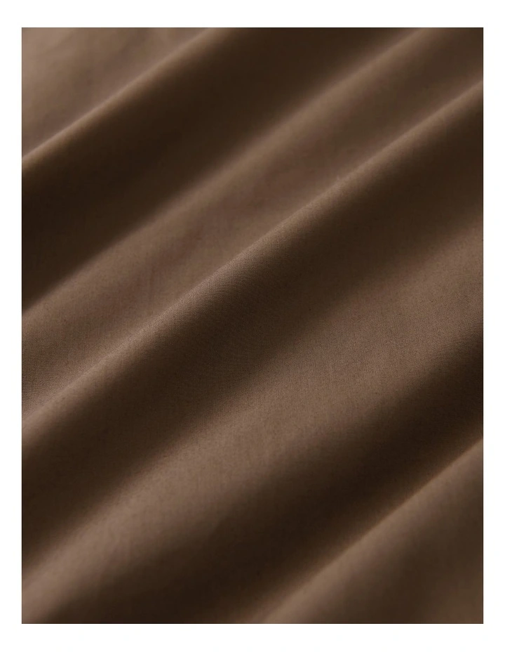 Dreamaker 300TC Cotton Percale Standard Pillowcase Chocolate Twin Pack image 4