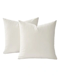 GIOIA CASA Velvet European Pillowcases in Ivory 2 Pack