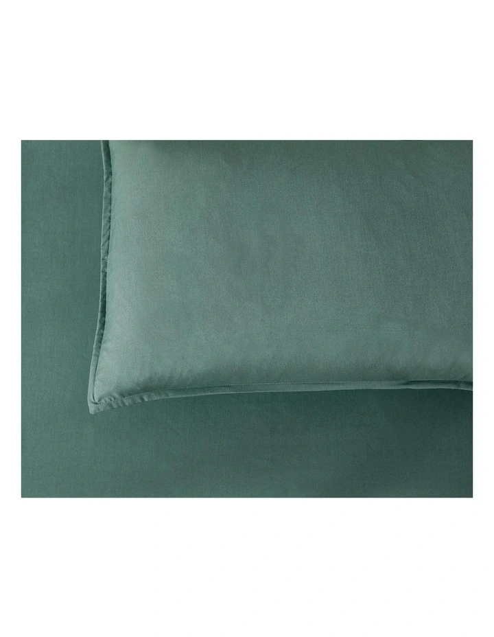GIOIA CASA Bamboo Microfibre European Pillowcases in Green 2 Pack image 3