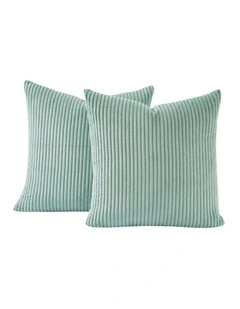 GIOIA CASA Corduroy Velvet European Pillowcases in Seafoam 2 Pack