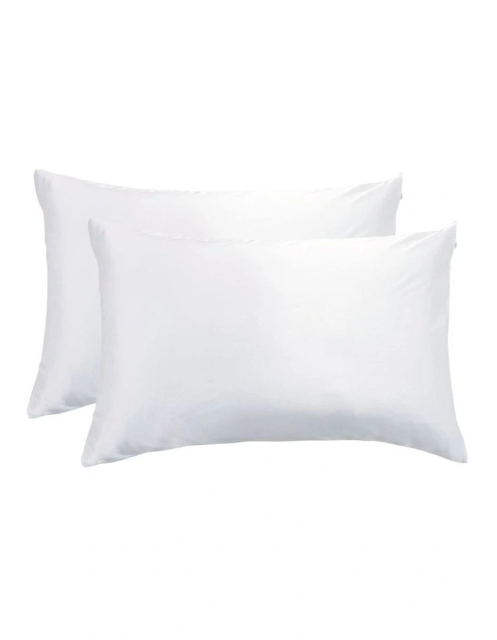 GIOIA CASA Mulberry Silk Pillowcases in White 2 Pack image 1