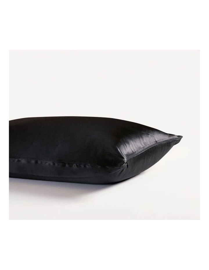 GIOIA CASA Mulberry Silk Pillowcase in Black image 2