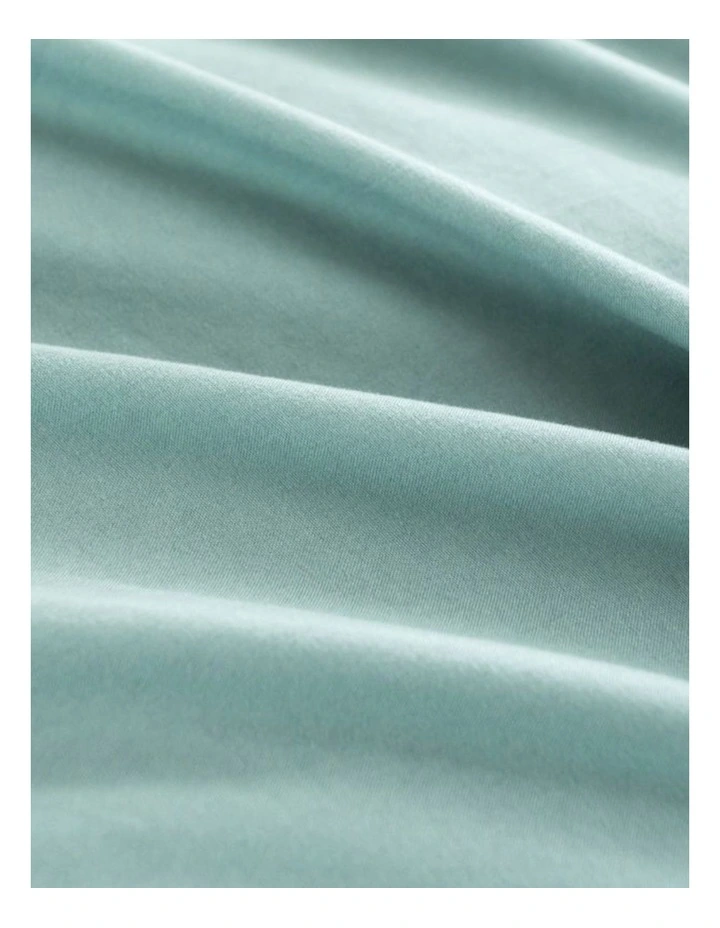 CleverPolly Vintage Washed Microfibre European Pillowcases in Seafoam 2 Pack image 3