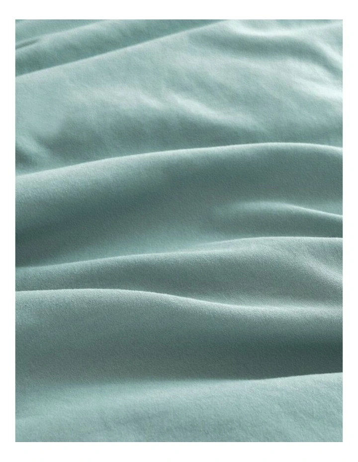 CleverPolly Vintage Washed Microfibre European Pillowcases in Seafoam 2 Pack image 4