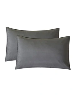 CleverPolly Vintage Washed Microfibre King Pillowcases in Grey 2 Pack