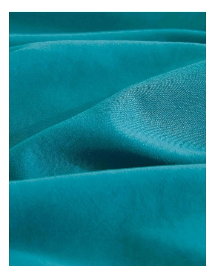 CleverPolly Vintage Washed Microfibre Standard Pillowcases in Teal 2 Pack image 5