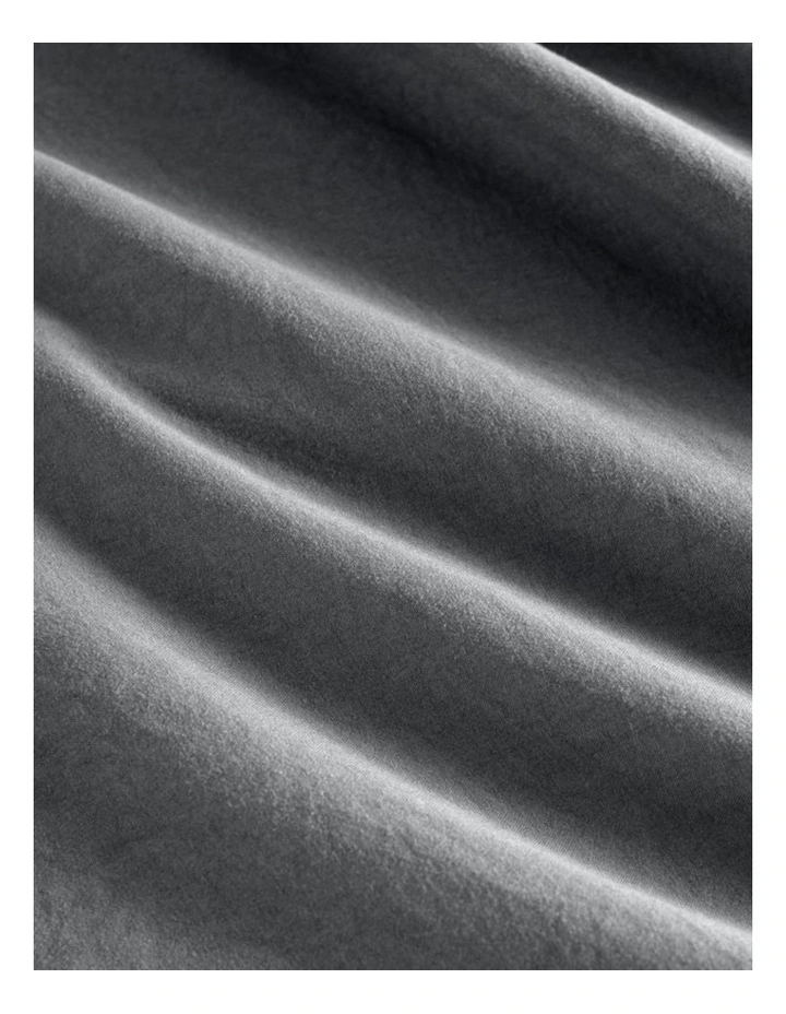 CleverPolly Vintage Washed Microfibre European Pillowcases in Grey 2 Pack image 4