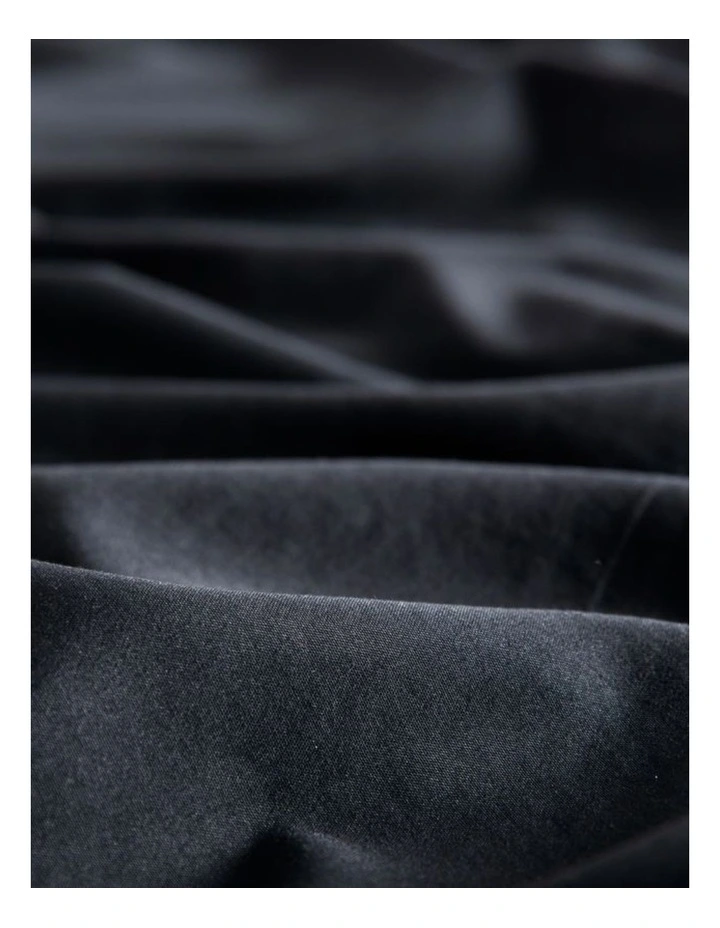 CleverPolly Vintage Washed Microfibre European Pillowcases in Black 2 Pack image 3