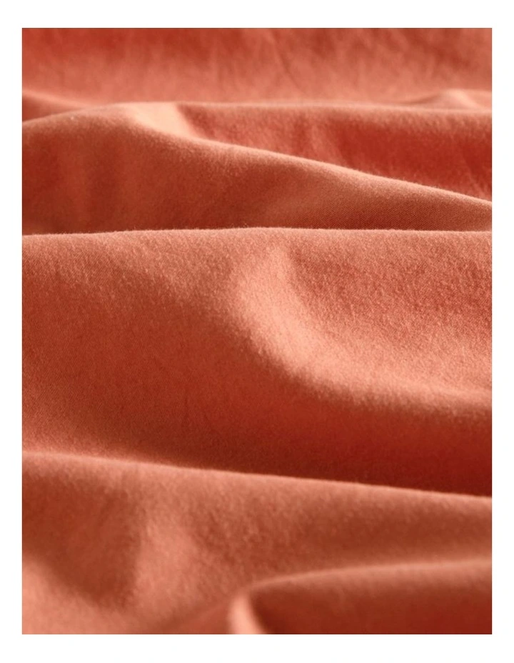 CleverPolly Vintage Washed Microfibre European Pillowcases in Terracotta 2 Pack image 3