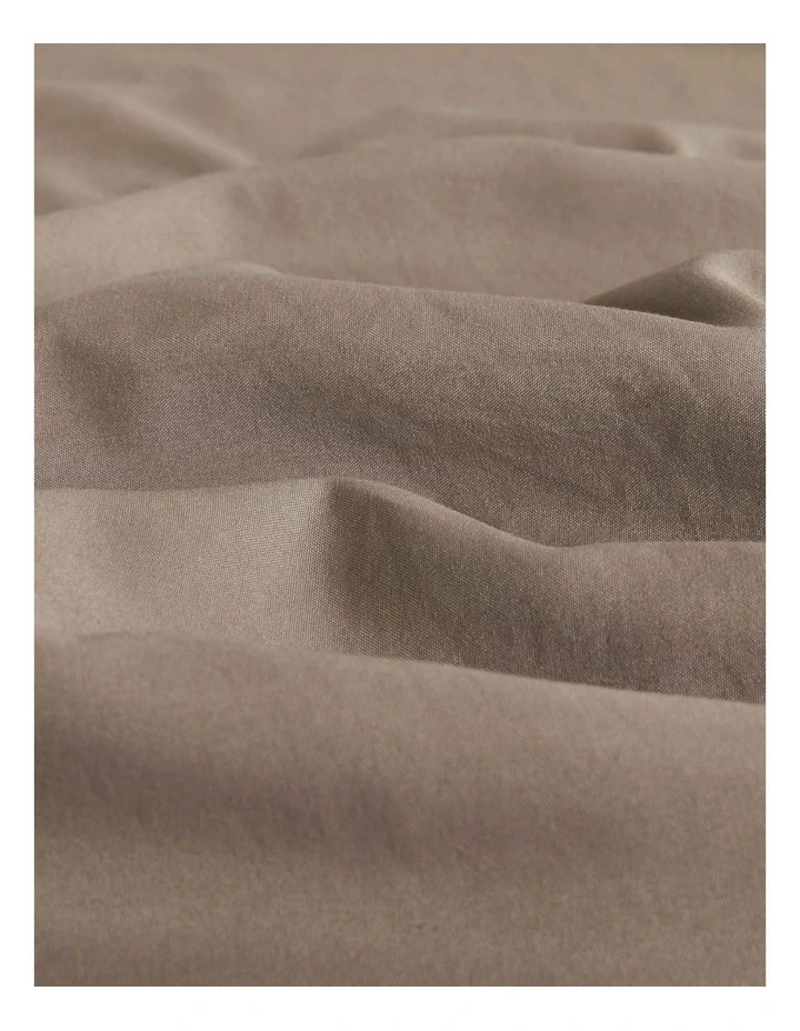CleverPolly Vintage Washed Microfibre Standard Pillowcases in Truffle 2 Pack image 5