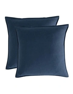 CleverPolly Vintage Washed Microfibre European Pillowcases in Navy 2 Pack