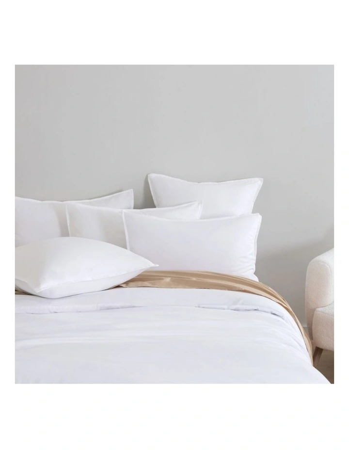 CleverPolly Vintage Washed Microfibre Standard Pillowcases in White 2 Pack image 3