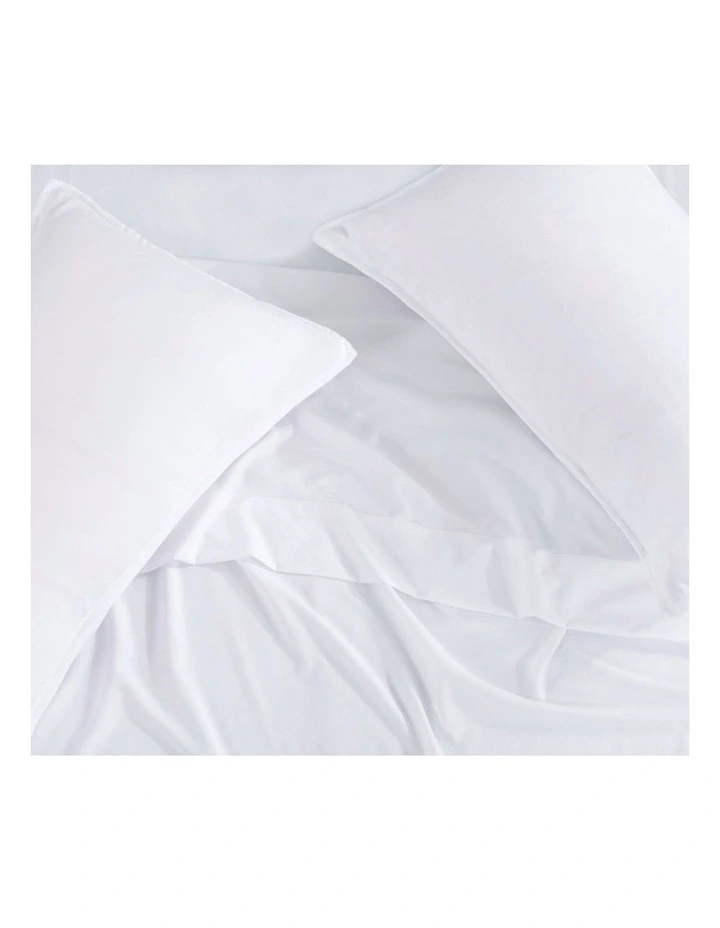 CleverPolly Vintage Washed Microfibre King Pillowcases in White 2 Pack image 2