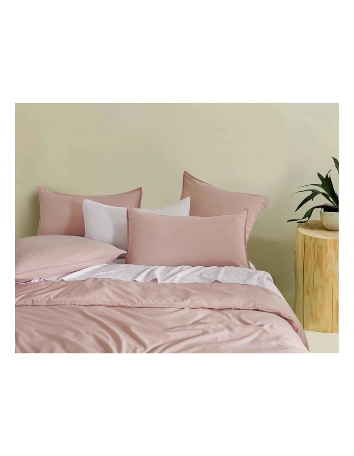 CleverPolly Vintage Washed Microfibre Standard Pillowcases in Pink 2 Pack image 2