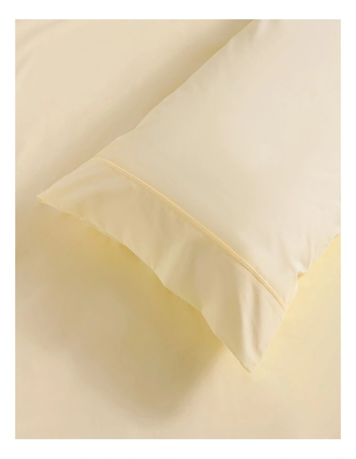 Dreamaker 300TC Cotton Percale Combo Fitted Sheet Set in Butter Yellow image 3