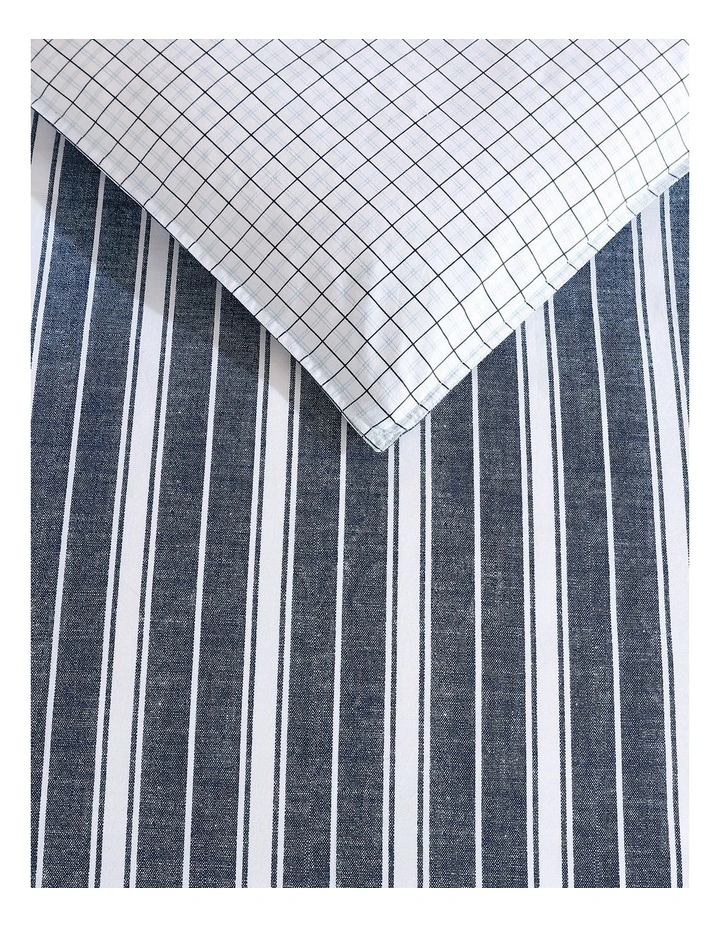 Ocean Stripe Quilt Cover Set in Navy image 4