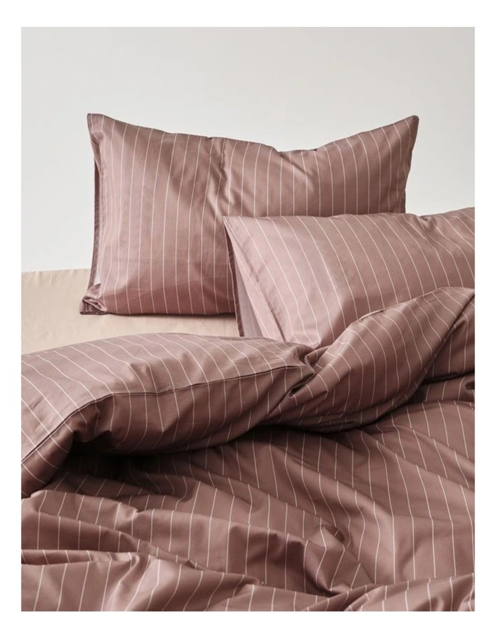 GIOIA CASA Sunny Reversible Printed Cotton Quilt Cover Set in Taupe image 2