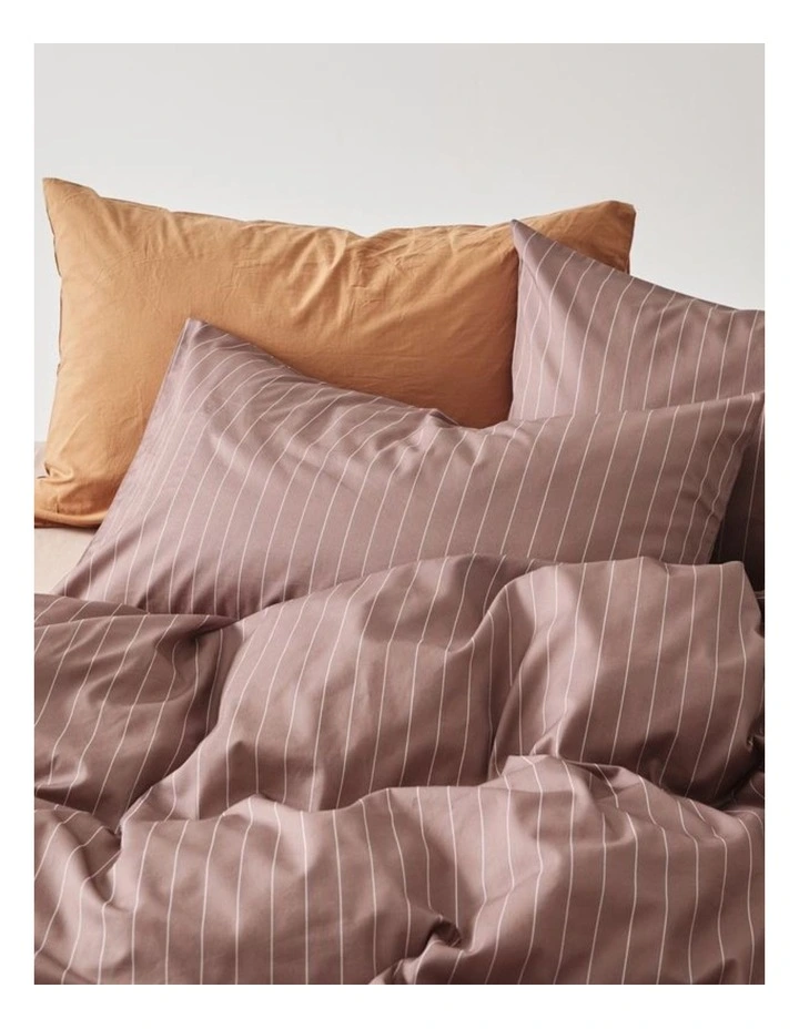 GIOIA CASA Sunny Reversible Printed Cotton Quilt Cover Set in Taupe image 3