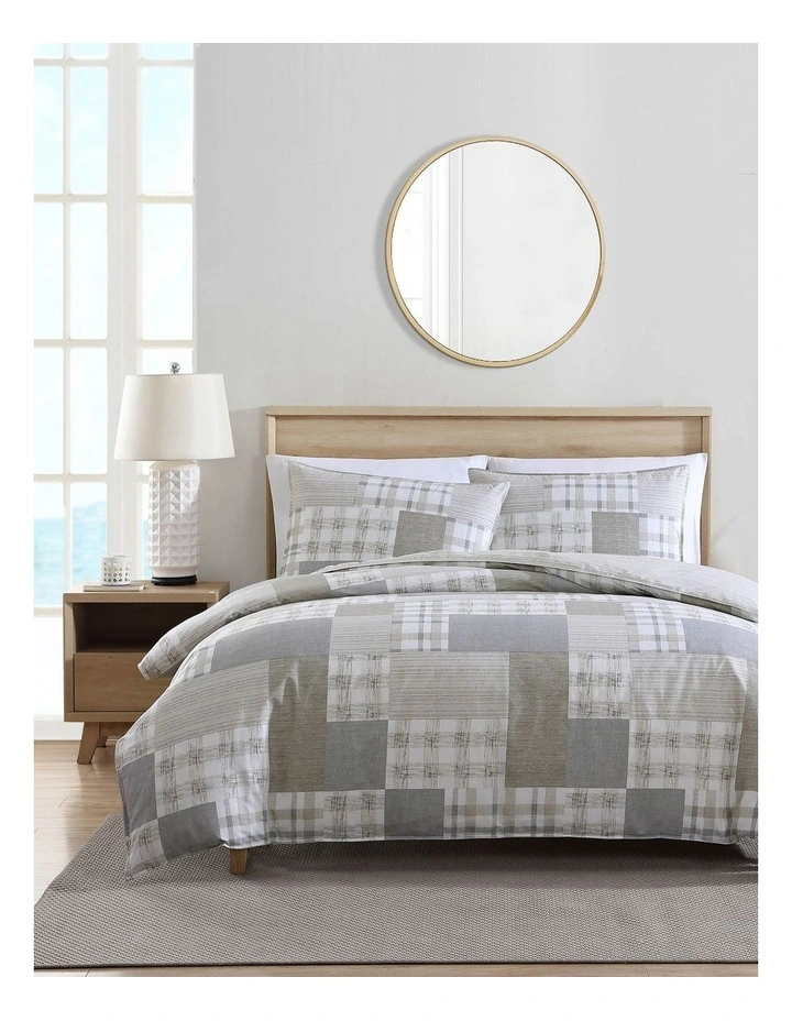 Clements Quilt Cover Set  in Beige image 1