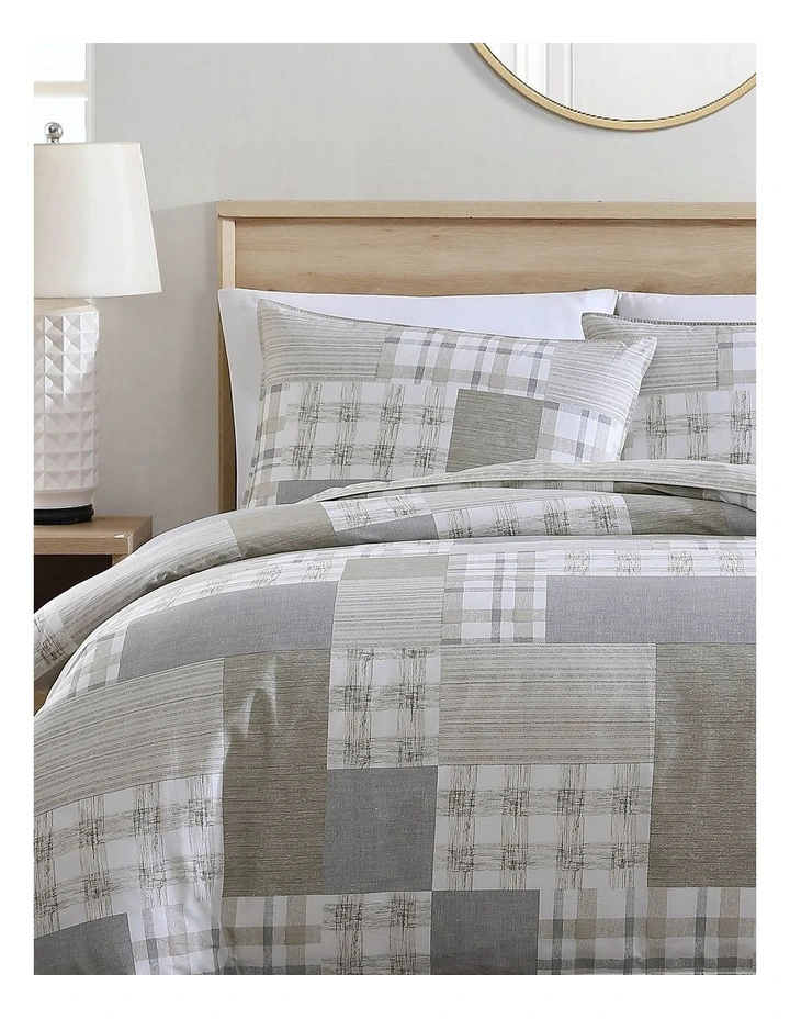 Clements Quilt Cover Set  in Beige image 2