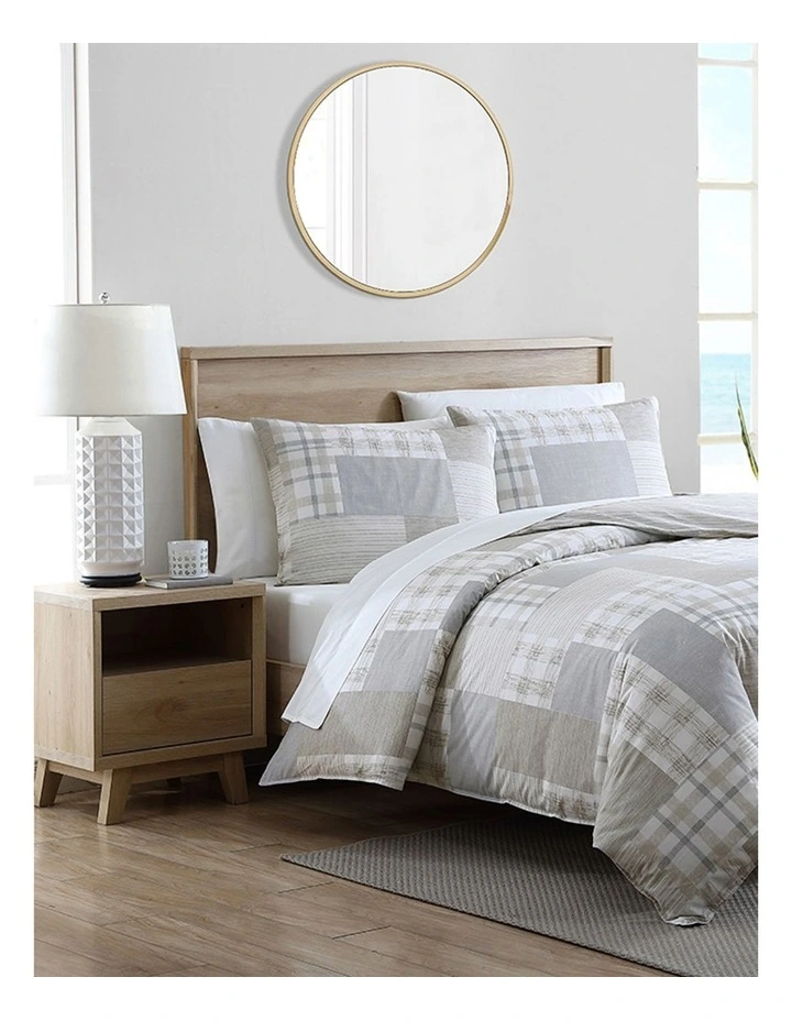 Clements Quilt Cover Set  in Beige image 3