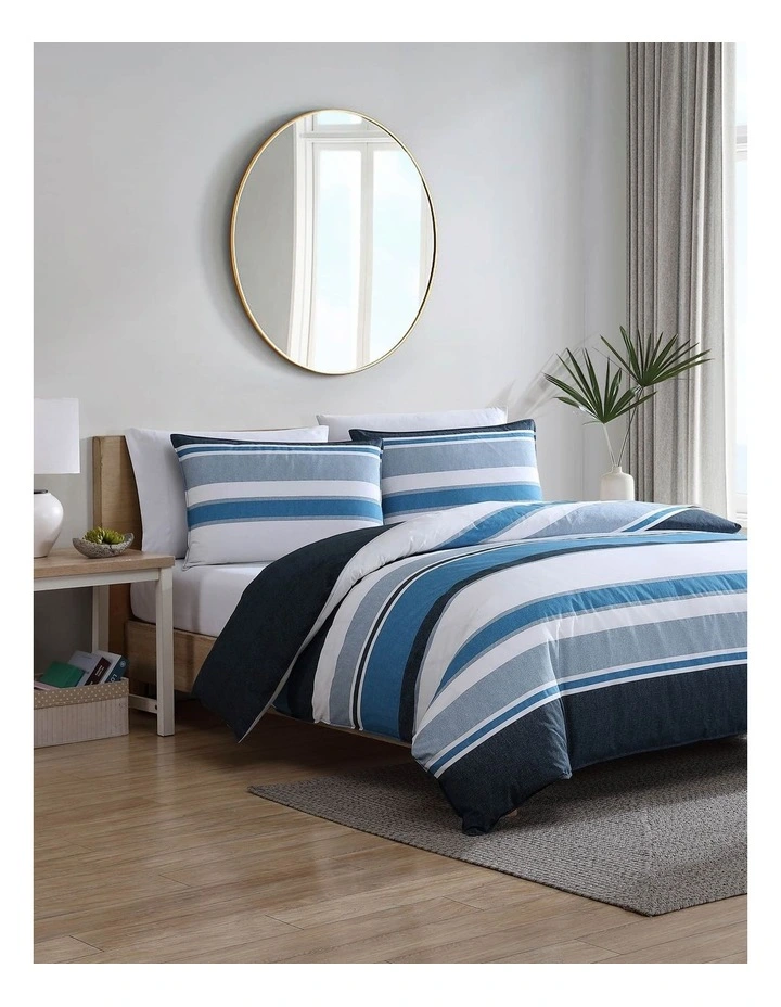 Westport Quilt Cover Set in Navy image 3