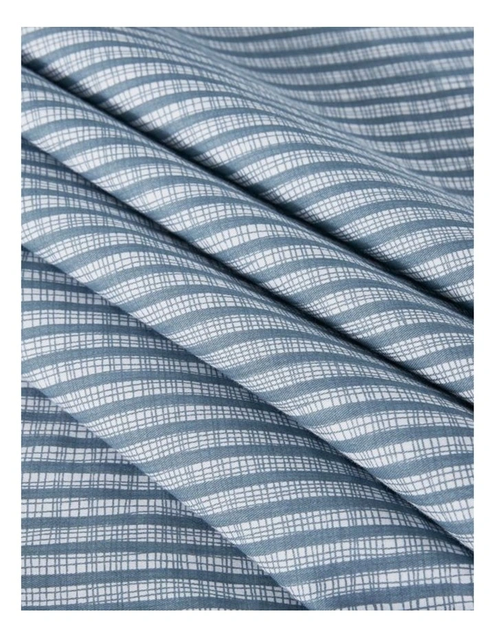GIOIA CASA Nathan Reversible Printed Cotton Quilt Cover Set in Blue image 5