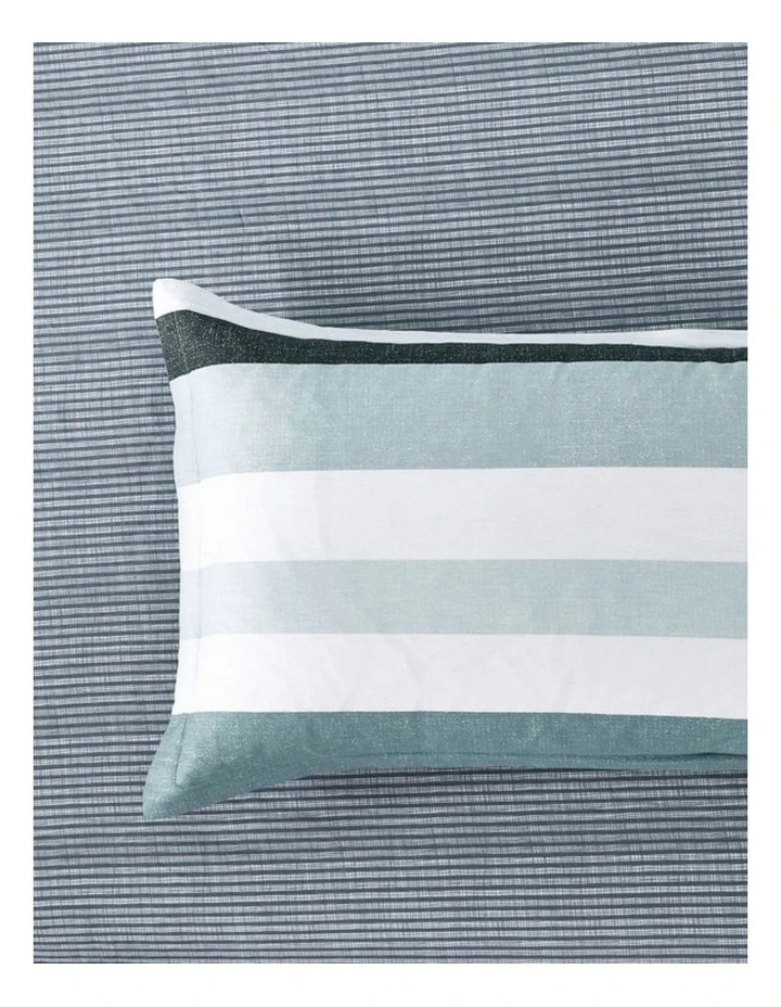 GIOIA CASA Nathan Reversible Printed Cotton Quilt Cover Set in Blue image 6